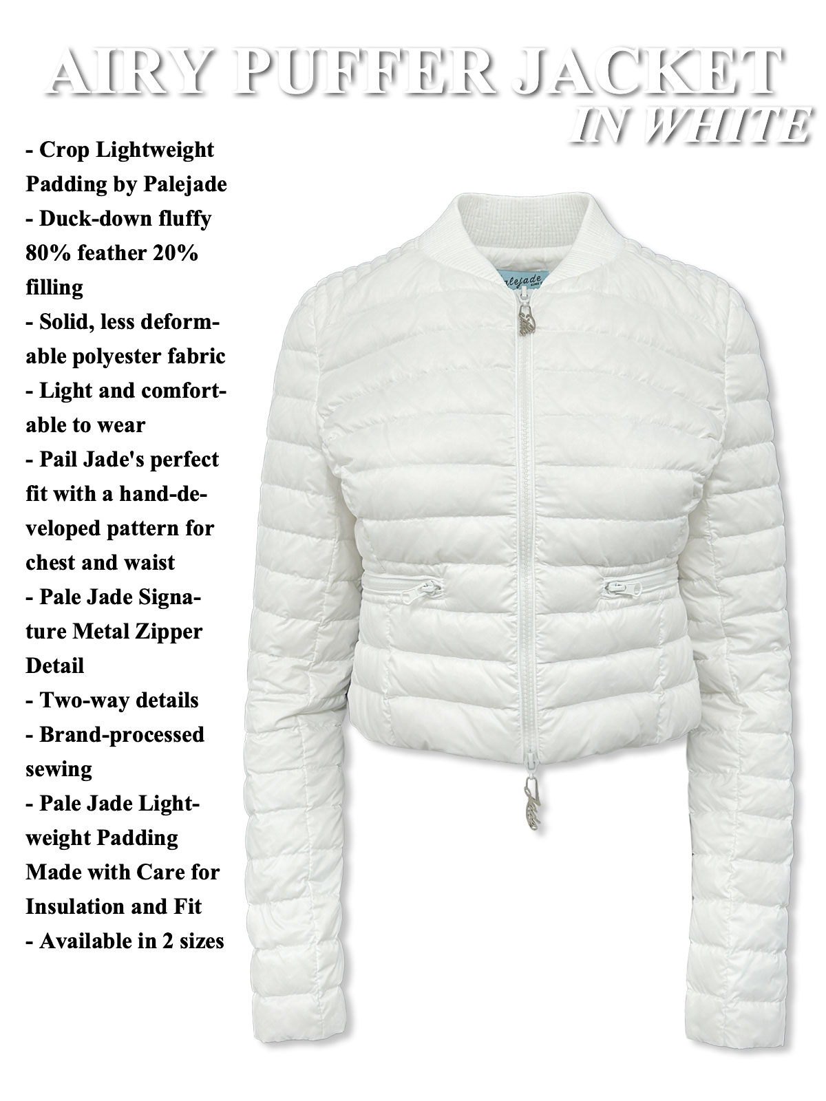 Airy Puffer Jacket in White